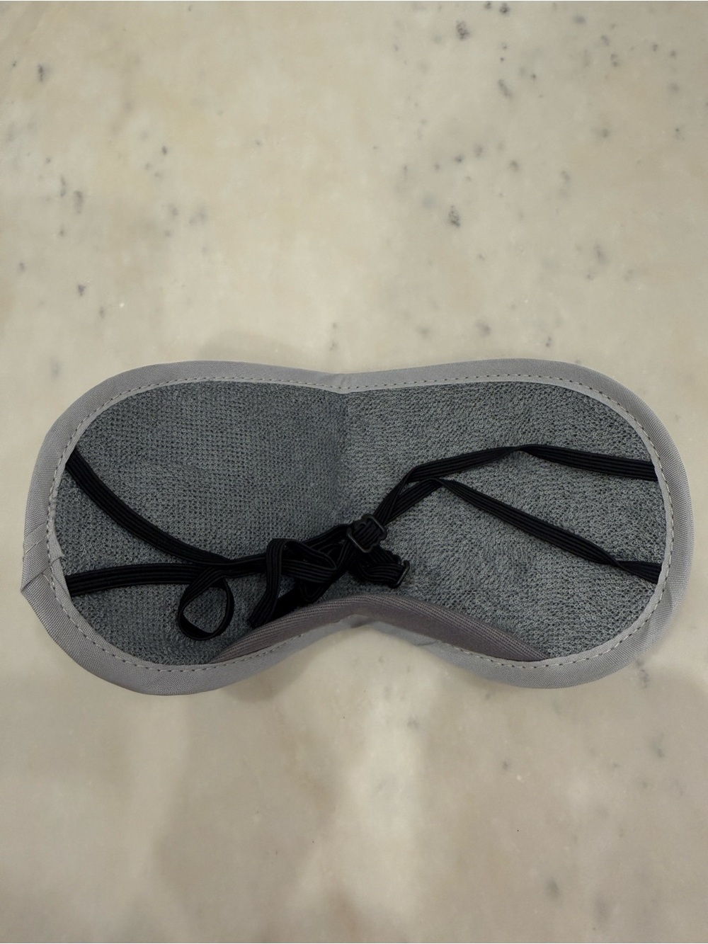 Gray Sleep Mask with Adjustable Straps